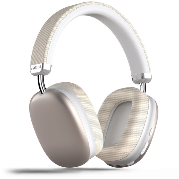 Bluetooth Headphones Over Ear, 65Hrs Playtime Wireless Headphones,Bass Boosted by 90%,Lightweight Headset with Deep Bass, Clear Call with 4 Noise Cancelling Mics,Low Latency for Travel Work Cellphone